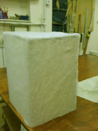 Box full covered in wadding